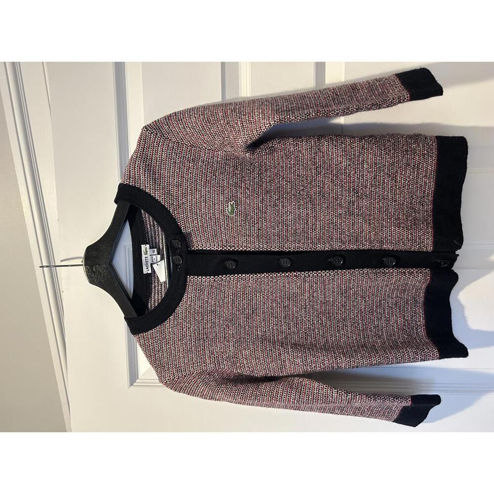 Lacoste Women's Button-Up Cardigan Sweater Size 40 France